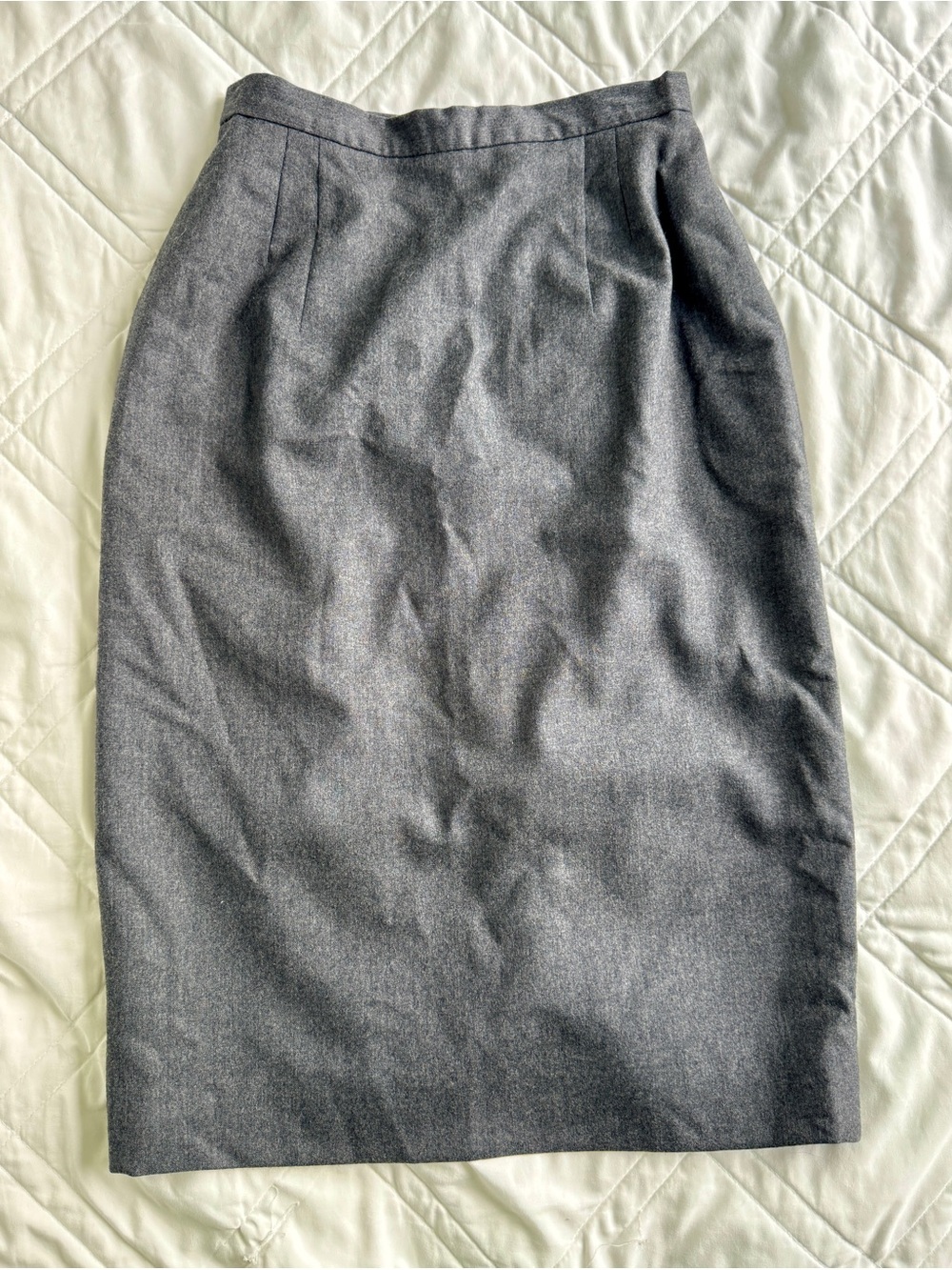 Redwood & Ross 100% Pure Wool Pencil Gray Skirt Size 8 Made in USA